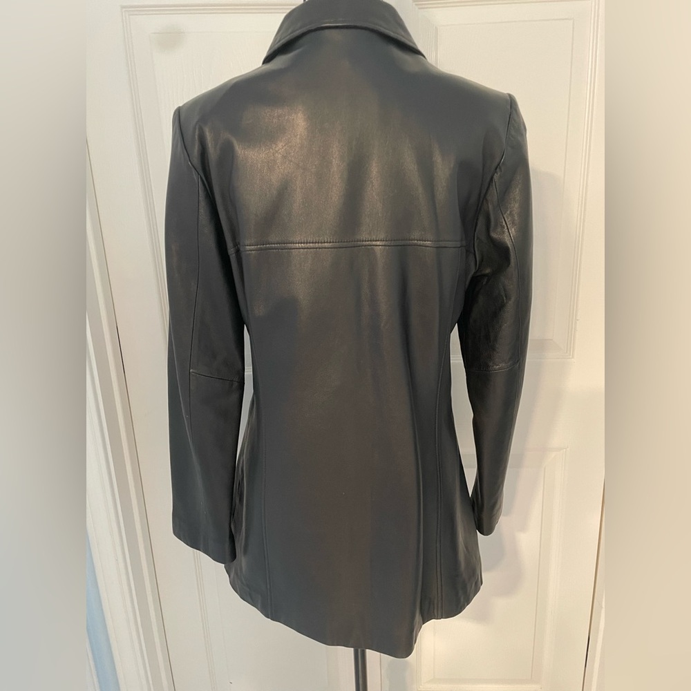Wilson’s Leather Women’s Black Leather Women's Coat - Picture 2 of 5